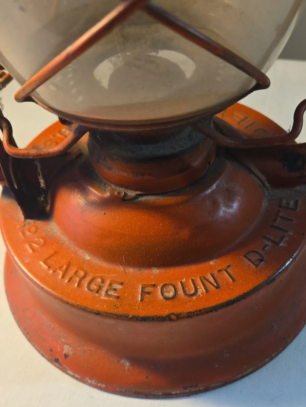 Vintage Orange Oil Lantern - Home Accents